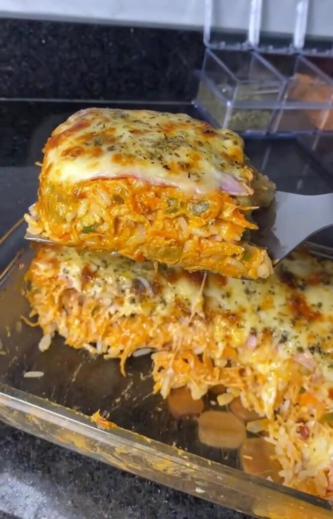 arroz de forno com frango cremoso